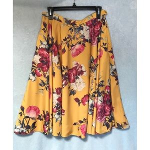 NWOT Modcloth Floral Circle Skirt